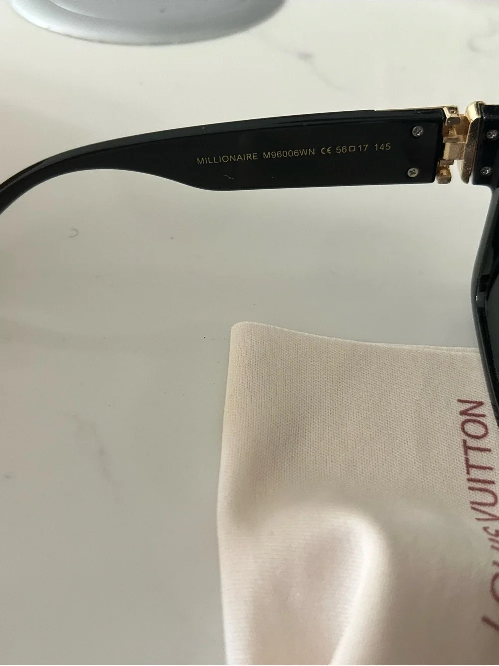 Louis Vuitton Black Sunglasses with Gold Trim 1.1